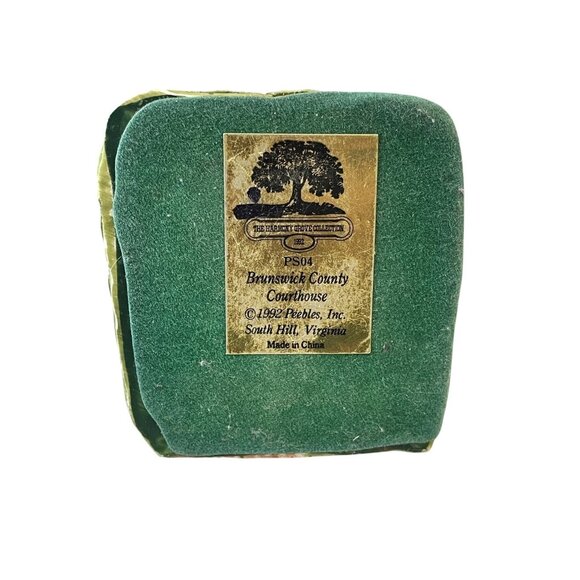 Peebles Brunswick County Courthouse Victorian Resin Village 1992 Signed - Picture 5 of 5